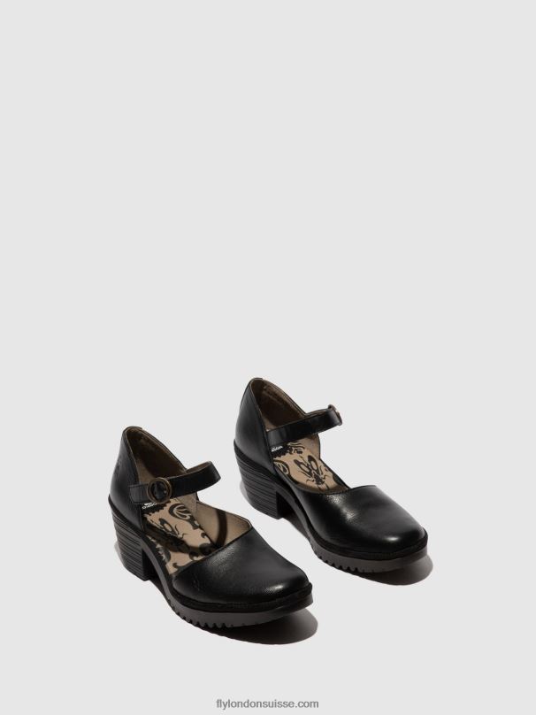 860NR493 sandales à boucle wifo440 Fly London noir femmes
