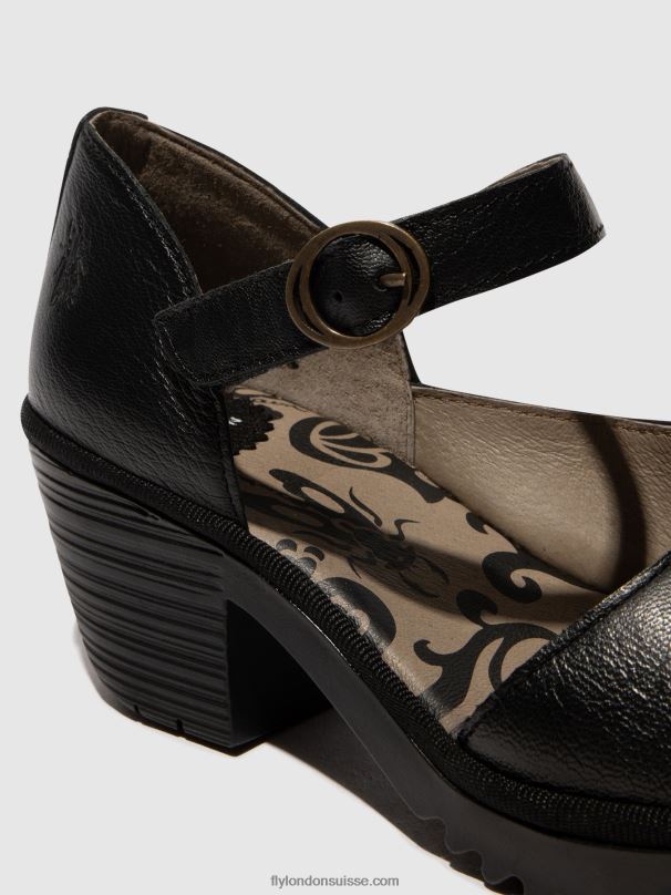 860NR493 sandales à boucle wifo440 Fly London noir femmes