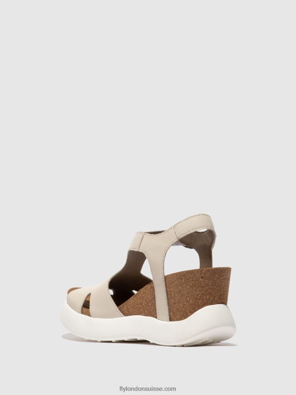860NR494 sandales à boucle gova962 Fly London blanc femmes