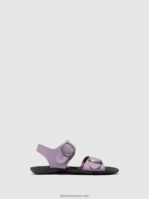860NR499 sandales à boucle masa757 Fly London violet femmes