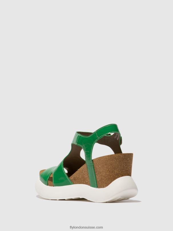 860NR502 sandales à boucle gova962 Fly London vert femmes