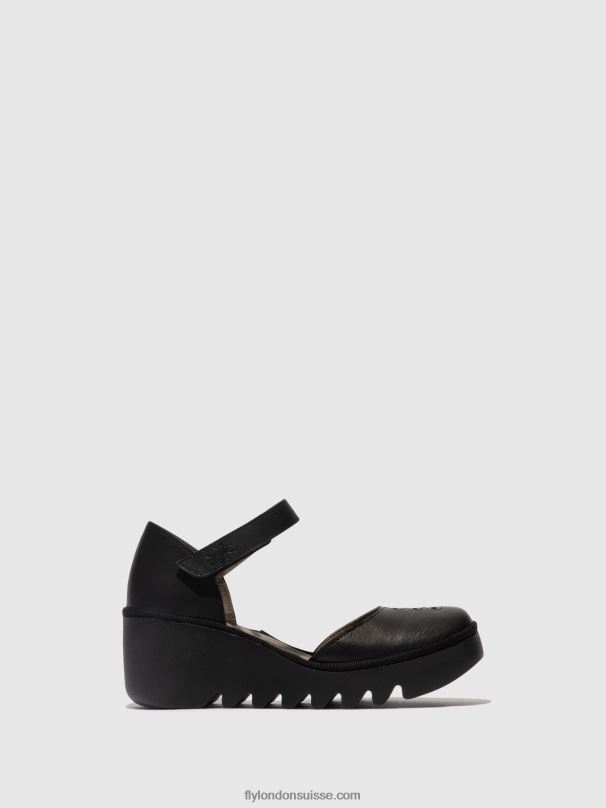 860NR512 sandales à bride cheville biso305 Fly London noir femmes