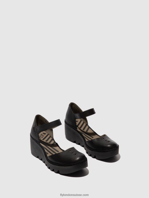 860NR512 sandales à bride cheville biso305 Fly London noir femmes