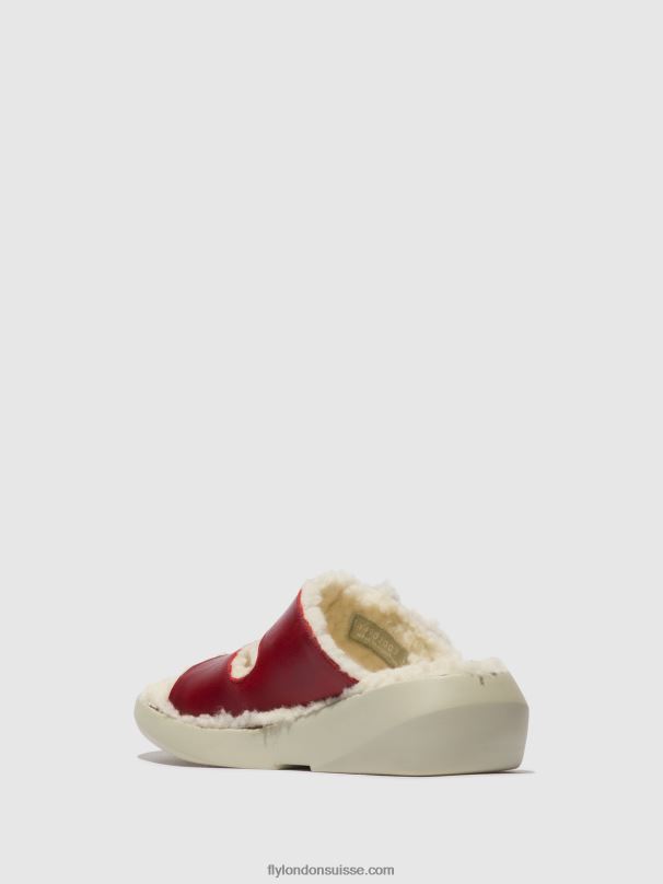 860NR516 sandales à enfiler buga902 Fly London rouge femmes