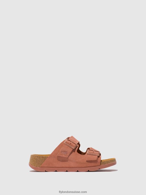 860NR525 sandales à boucle caja721 Fly London rose femmes