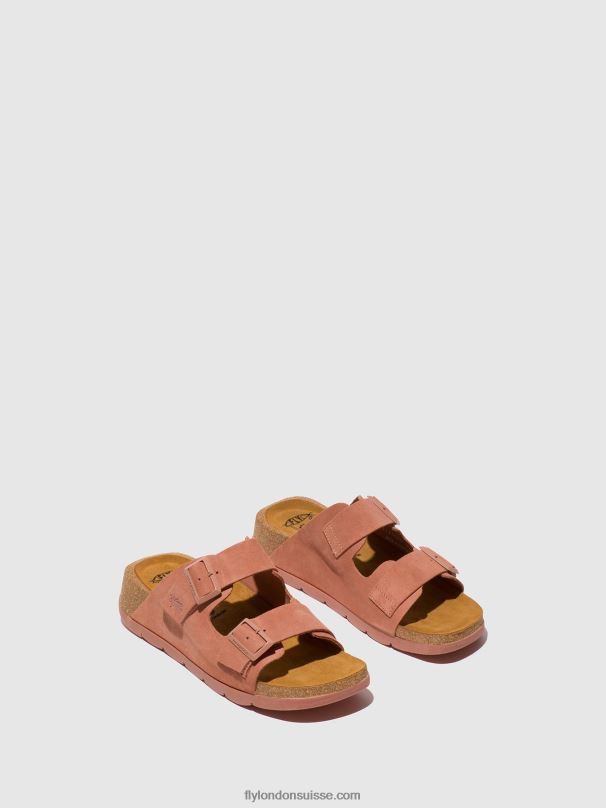 860NR525 sandales à boucle caja721 Fly London rose femmes
