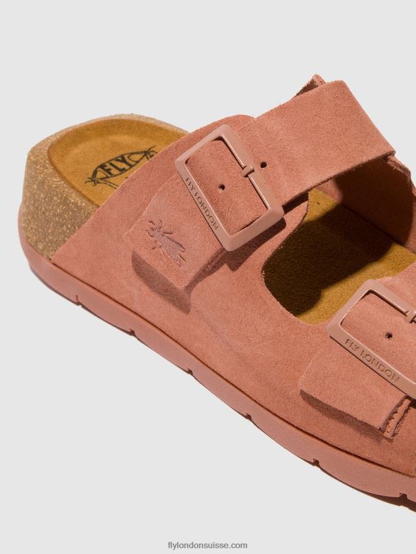 860NR525 sandales à boucle caja721 Fly London rose femmes