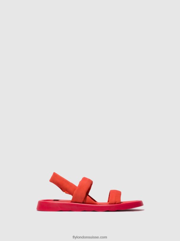 860NR540 sandales à bride arrière tera873 Fly London diable rouge femmes