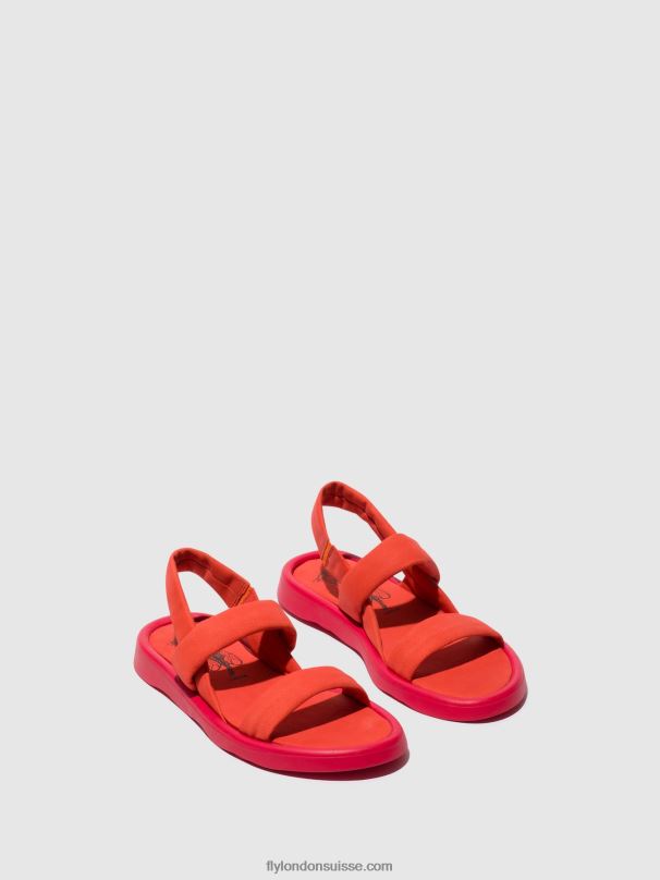 860NR540 sandales à bride arrière tera873 Fly London diable rouge femmes