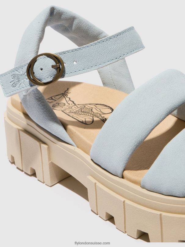 860NR544 sandales à bride arrière jela864 Fly London bleu ciel femmes