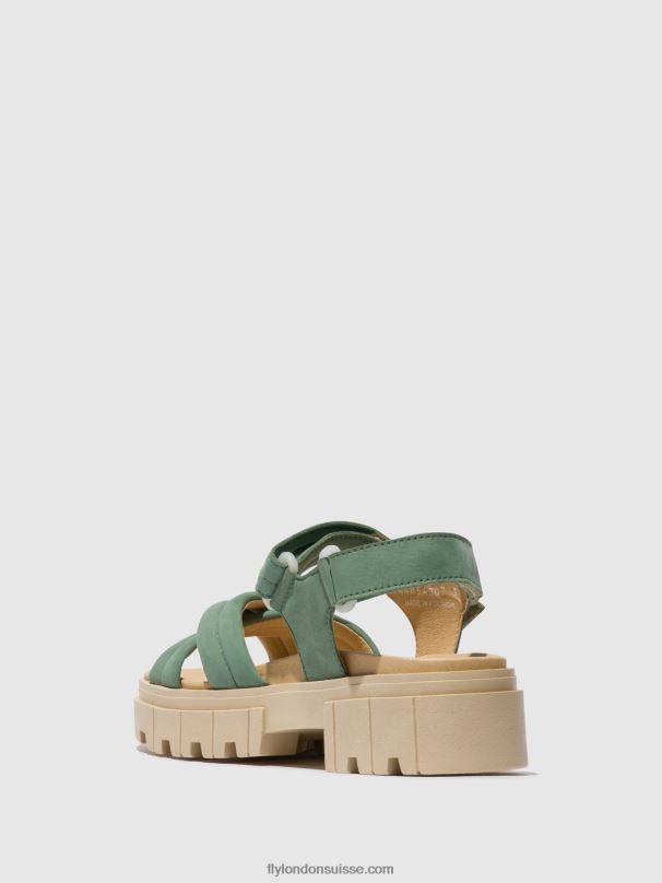 860NR546 sandales à bride arrière jada854 Fly London Vert Jade femmes