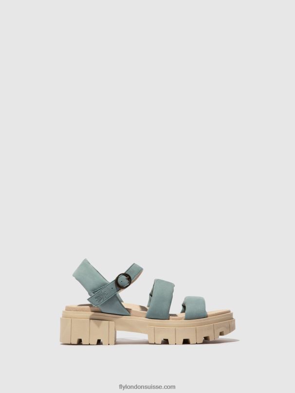 860NR548 sandales à bride arrière jela864 Fly London bleu pâle femmes