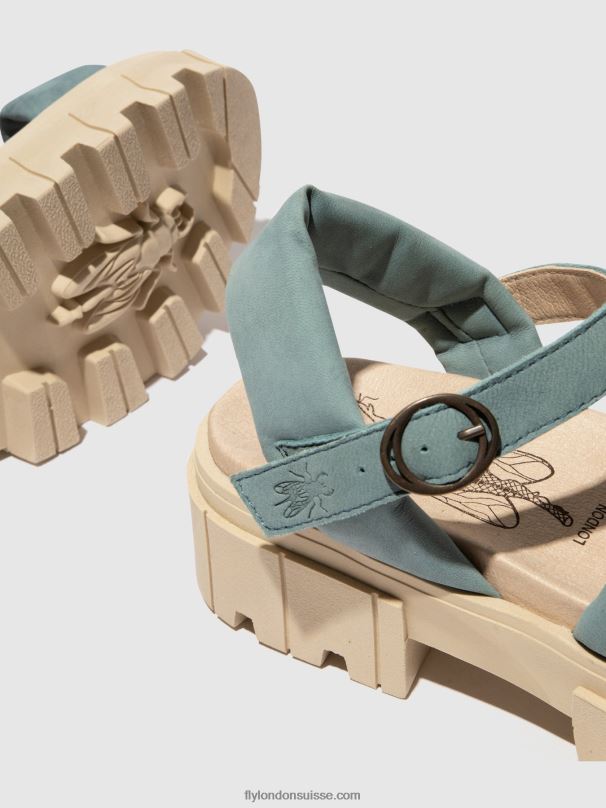 860NR548 sandales à bride arrière jela864 Fly London bleu pâle femmes