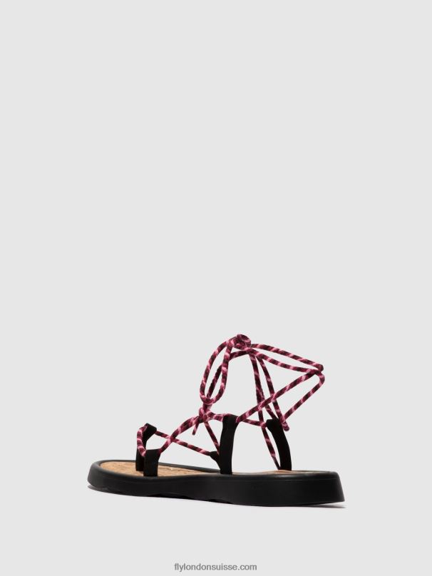 860NR550 sandales à lacets tace874 Fly London noir (violet) femmes