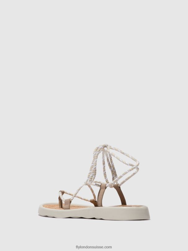 860NR552 sandales à lacets tace874 Fly London béton (blanc cassé) femmes