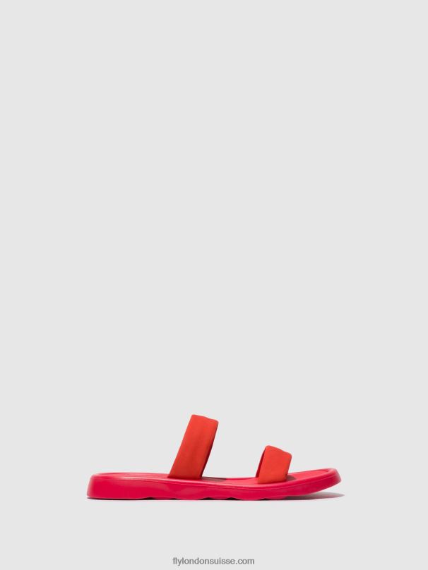 860NR555 sandales plates taja872 Fly London diable rouge femmes
