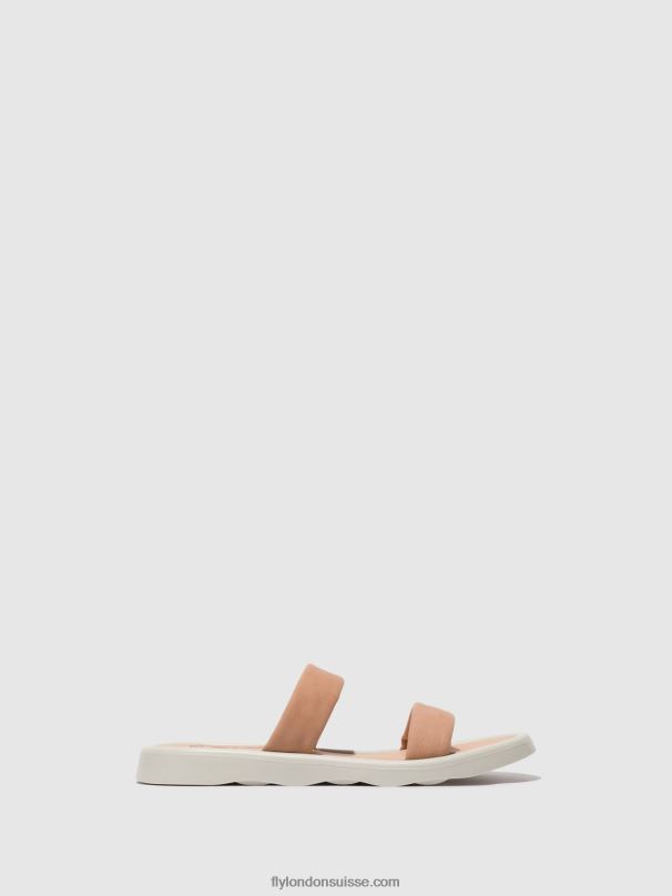 860NR556 sandales plates taja872 Fly London rose nude femmes