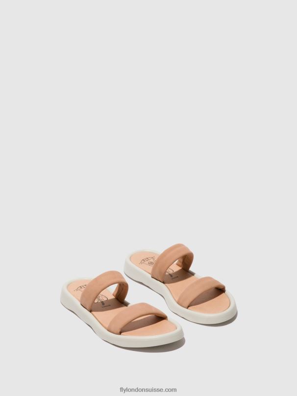 860NR556 sandales plates taja872 Fly London rose nude femmes