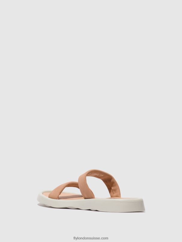 860NR556 sandales plates taja872 Fly London rose nude femmes