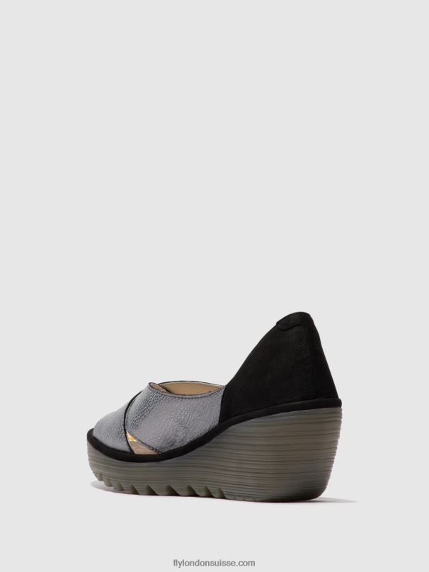 860NR560 sandales croisées yoma307 Fly London gris noir femmes