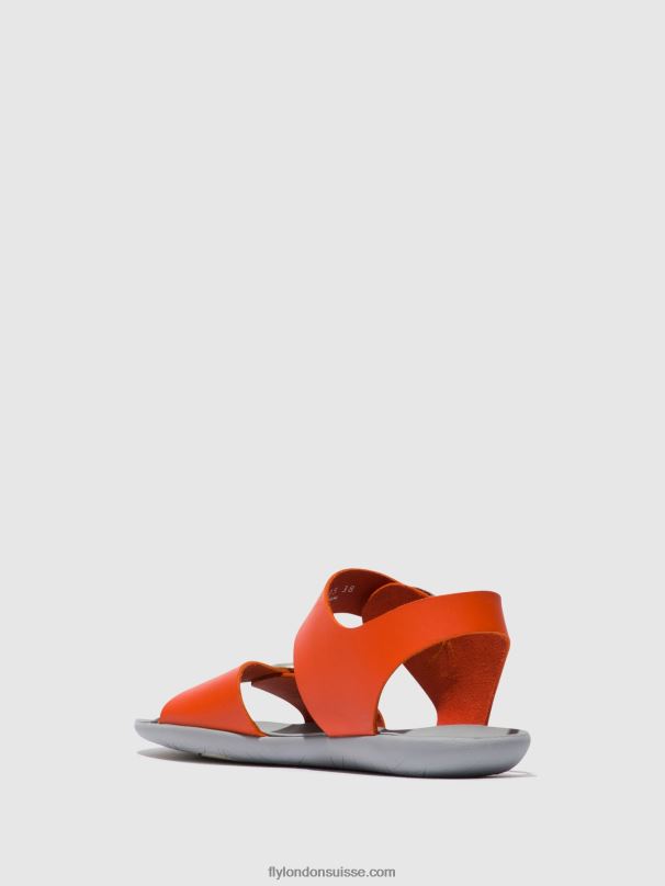 860NR563 sandales à boucle masa757 Fly London corail femmes