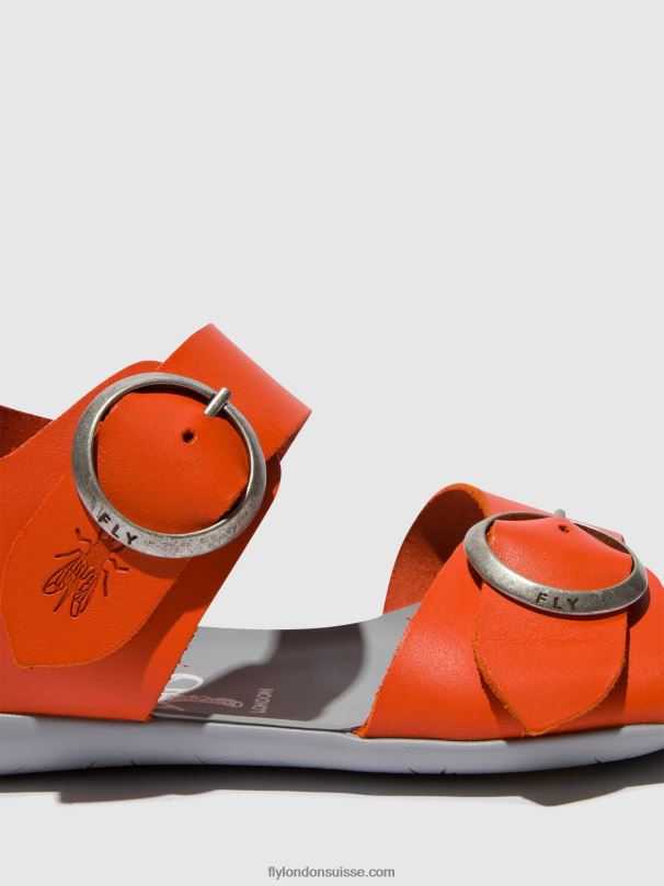 860NR563 sandales à boucle masa757 Fly London corail femmes