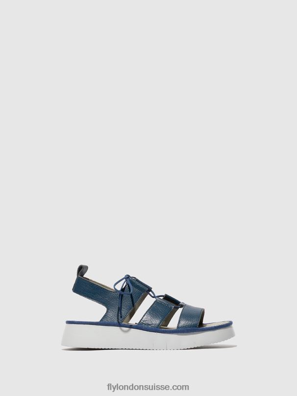 860NR571 sandales à lanières caio363 Fly London bleu femmes