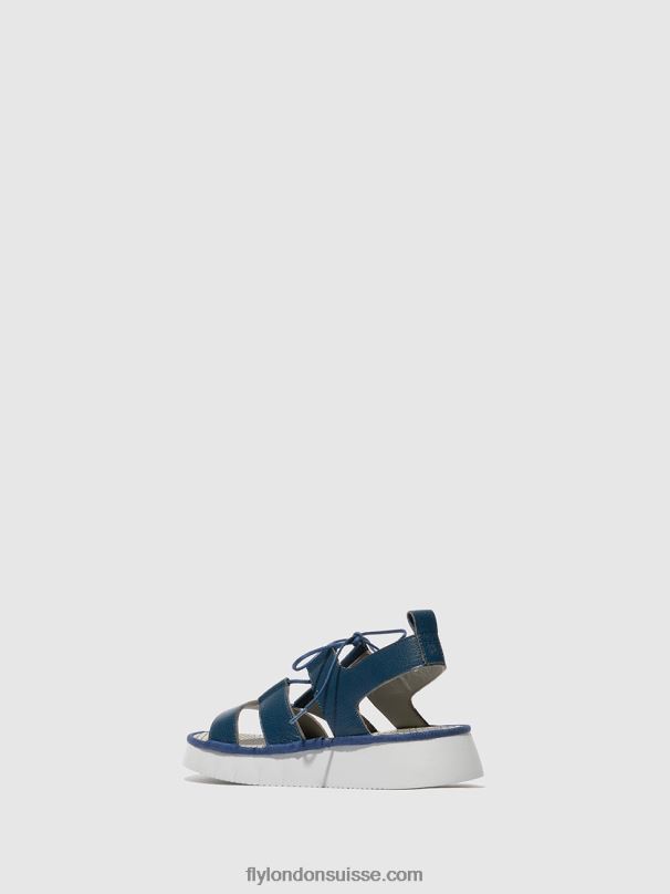 860NR571 sandales à lanières caio363 Fly London bleu femmes