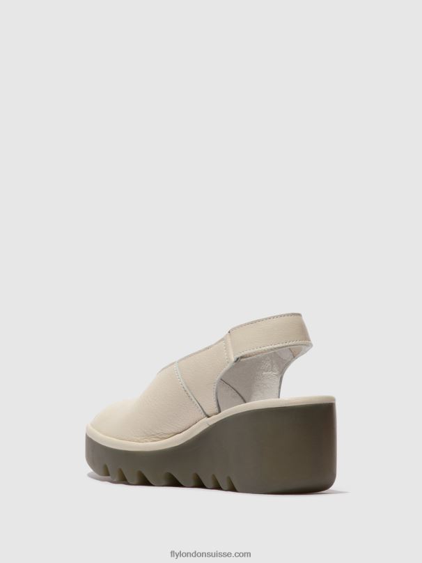 860NR572 sandales à bride arrière baye386 Fly London blanc femmes