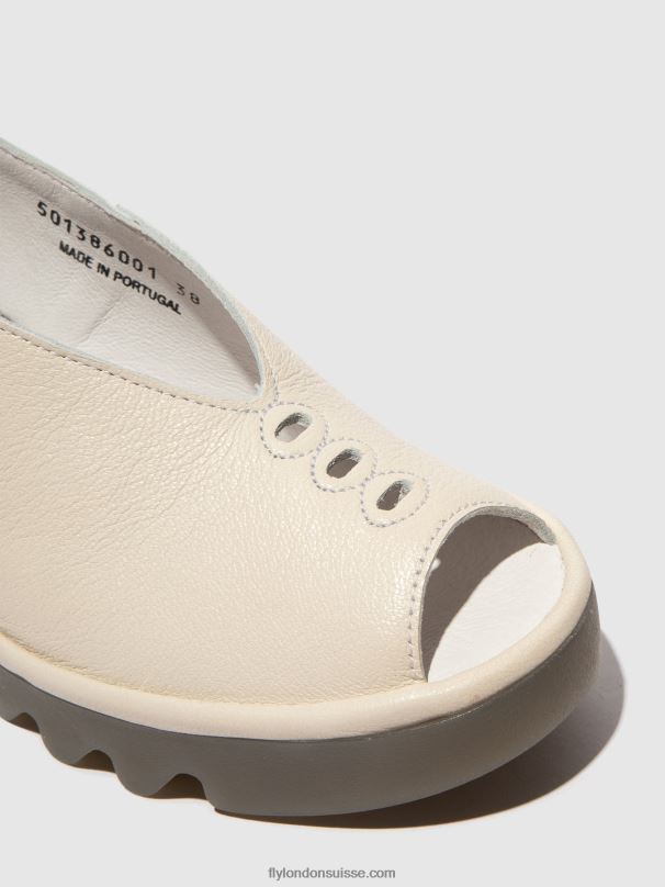 860NR572 sandales à bride arrière baye386 Fly London blanc femmes