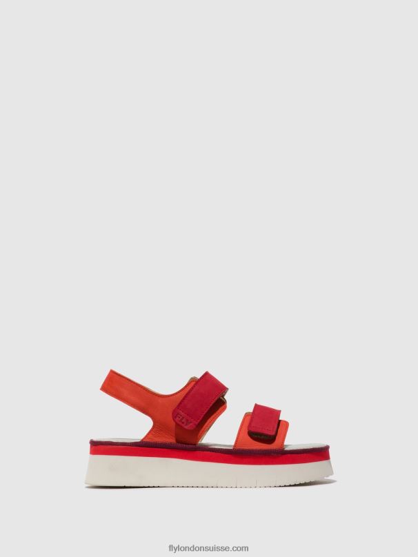 860NR577 sandales à bride arrière cori377 Fly London diable rouge/rouge à lèvres femmes