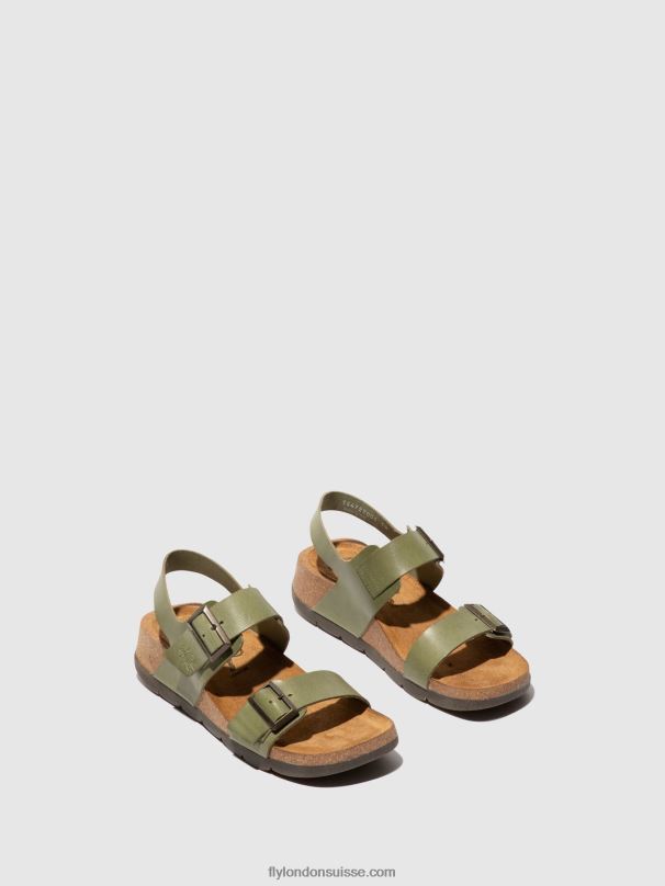 860NR584 sandales à bride arrière ceke722 Fly London smog femmes