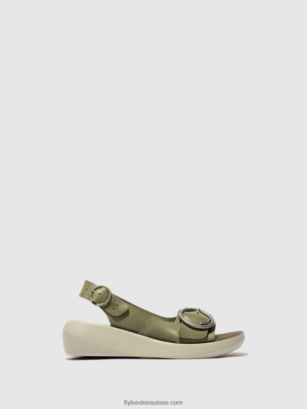 860NR586 sandales à bride arrière berk754 Fly London smog femmes