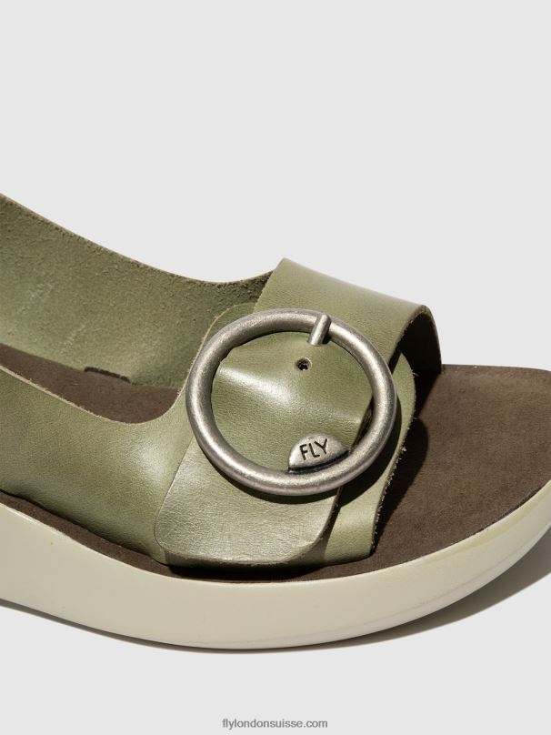860NR586 sandales à bride arrière berk754 Fly London smog femmes