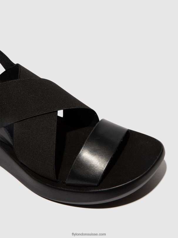 860NR593 sandales croisées baji848 Fly London noir femmes