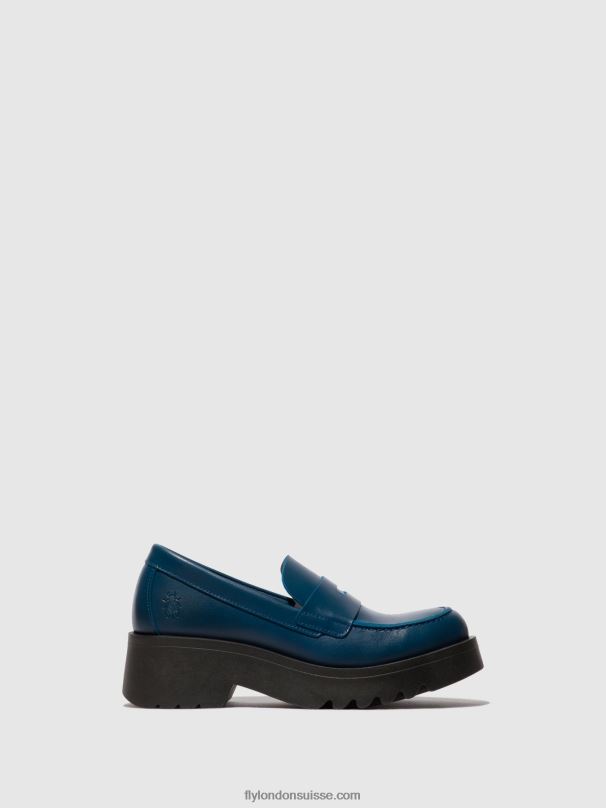 860NR652 chaussures mocassins moat948 Fly London bleu femmes