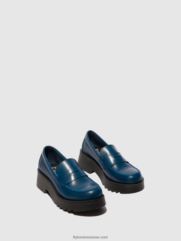 860NR652 chaussures mocassins moat948 Fly London bleu femmes