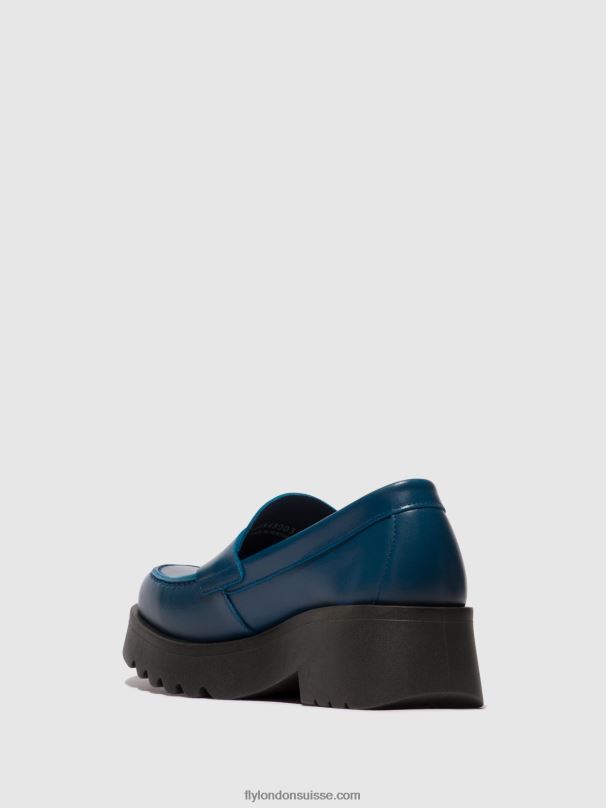 860NR652 chaussures mocassins moat948 Fly London bleu femmes