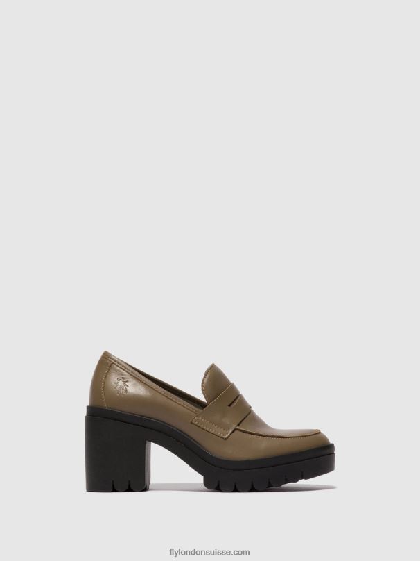 860NR673 chaussures mocassins toky803 Fly London taupe femmes