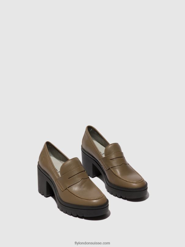 860NR673 chaussures mocassins toky803 Fly London taupe femmes