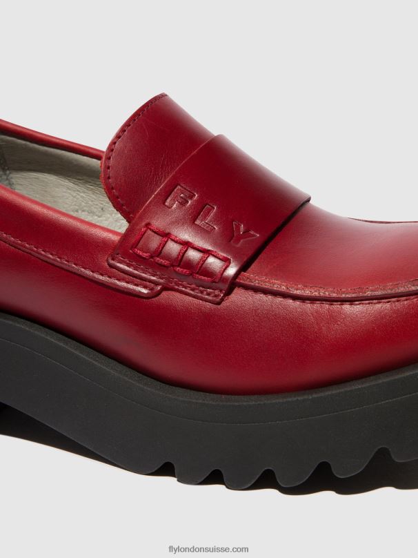 860NR674 mocassins chaussures maus791 Fly London rouge femmes