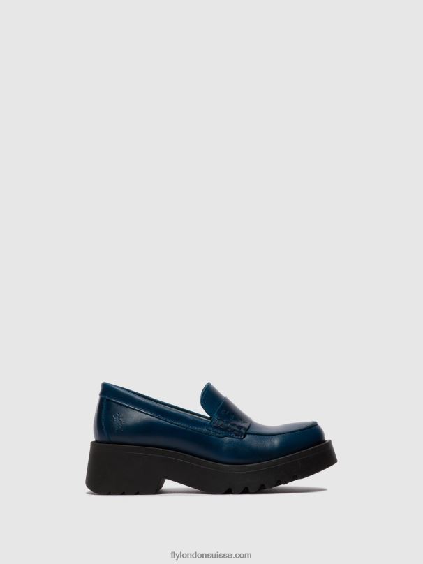 860NR675 mocassins chaussures maus791 Fly London bleu royal femmes