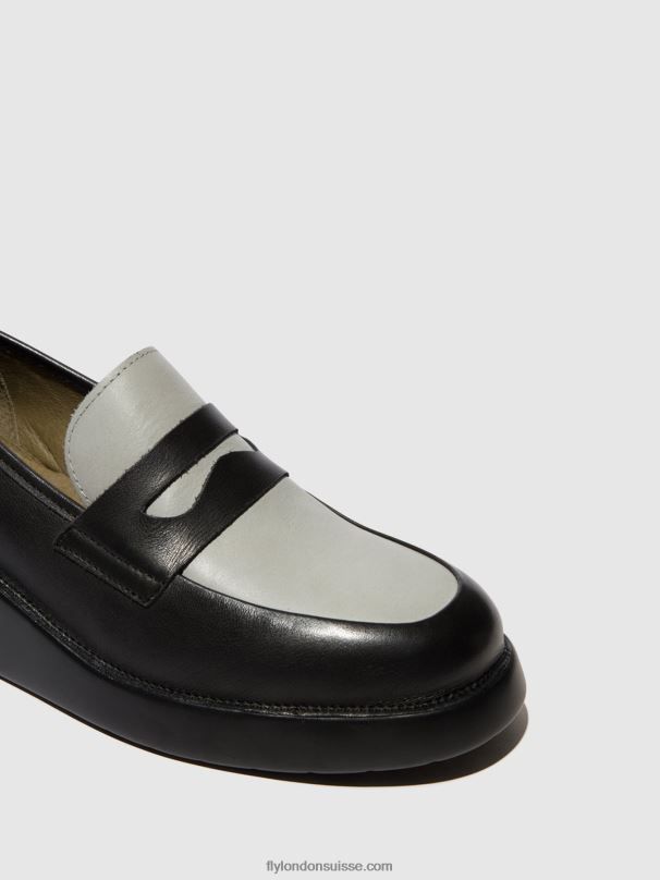 860NR678 mocassins chaussures blar513 Fly London gris noir femmes