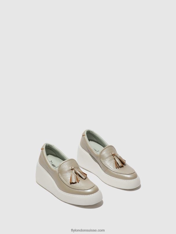 860NR705 baskets à enfiler dala579 Fly London argent femmes