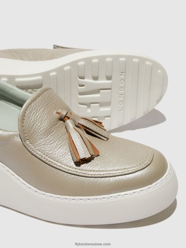 860NR705 baskets à enfiler dala579 Fly London argent femmes