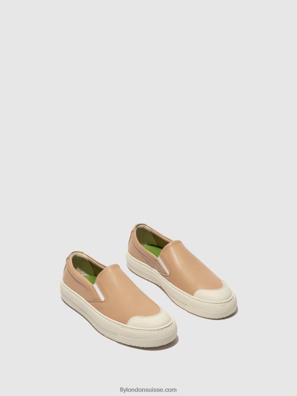 860NR708 toaf584 baskets à enfiler Fly London nougat femmes