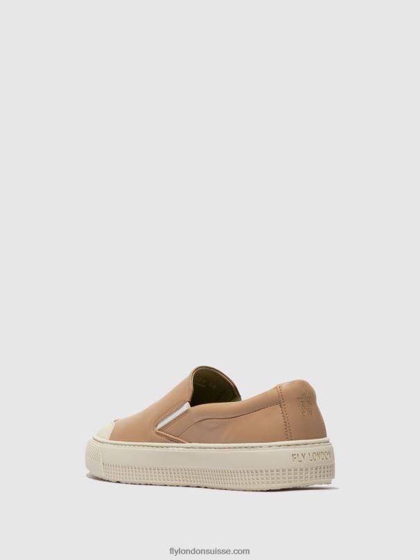 860NR708 toaf584 baskets à enfiler Fly London nougat femmes