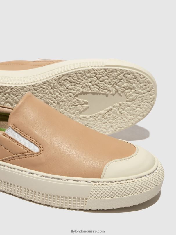 860NR708 toaf584 baskets à enfiler Fly London nougat femmes