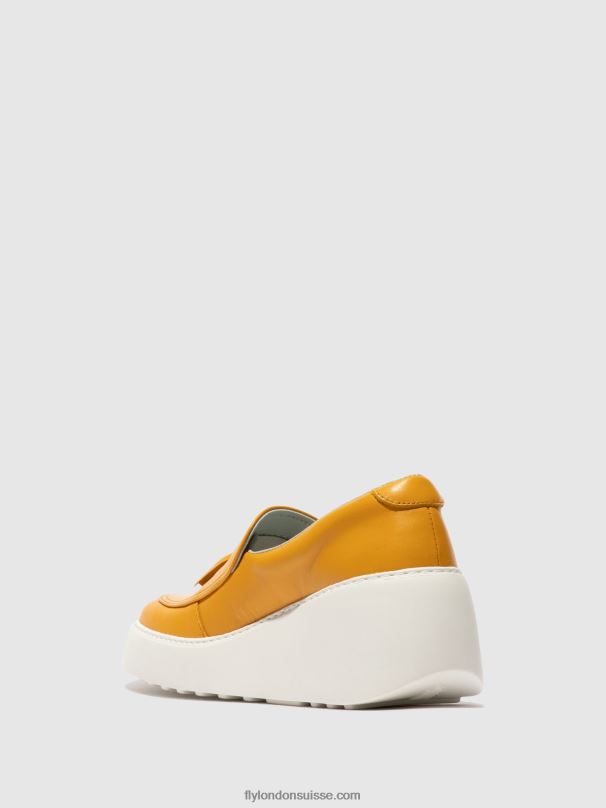 860NR710 baskets à enfiler dala579 Fly London moutarde femmes