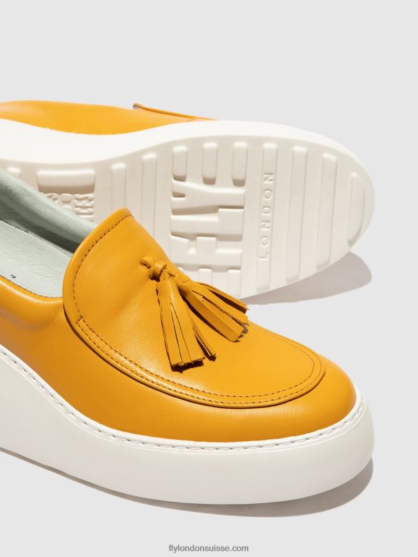 860NR710 baskets à enfiler dala579 Fly London moutarde femmes